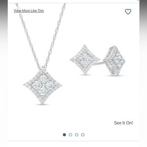 Diamond set from Zales, new white gold with recipe.